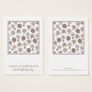 Cartes De Visite Motif de fleurs bouchées