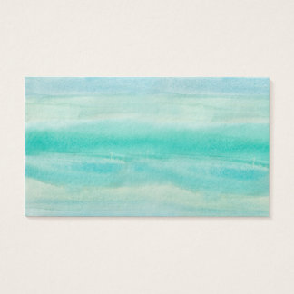 Cartes De Visite Motif de lavage couleur d'aquarelle bleu Ombre