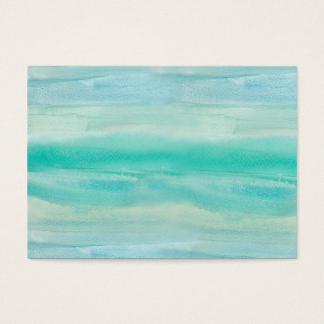 Cartes De Visite Motif de lavage couleur d'aquarelle bleu Ombre (Devant)