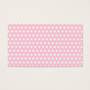 Cartes De Visite Motif de point rose et blanc de polka. Tacheté