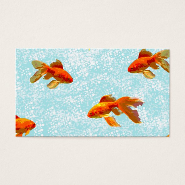 Cartes De Visite motif de poisson d'or (Devant)