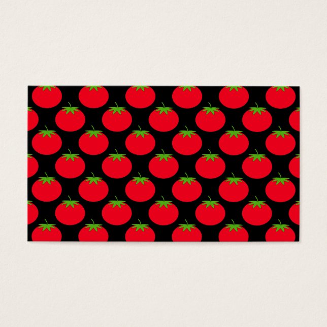 Cartes De Visite Motif de tomate rouge. (Devant)