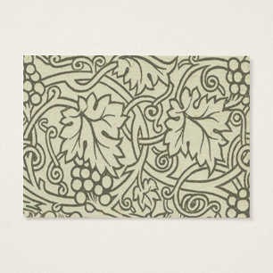 Cartes De Visite Motif de vigne de raisin gris vert de William Morr