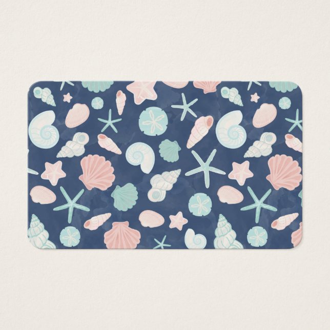 Cartes De Visite motif des coquillages (Devant)