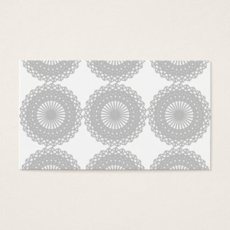 Cartes De Visite Motif design dentelle gris.