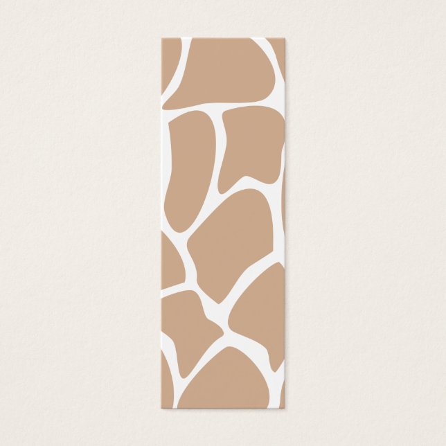 Cartes De Visite Motif d'impression Giraffe en beige. (Devant)