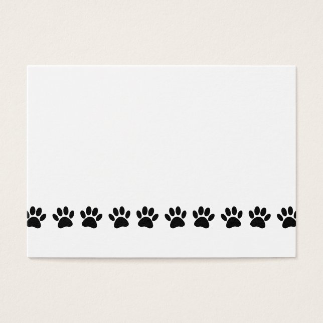 Cartes De Visite Motif Dog Paw (Devant)