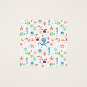 Cartes De Visite Motif du monde marin