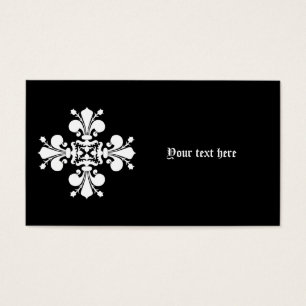 Cartes De Visite Motif élégant blanc de damassé