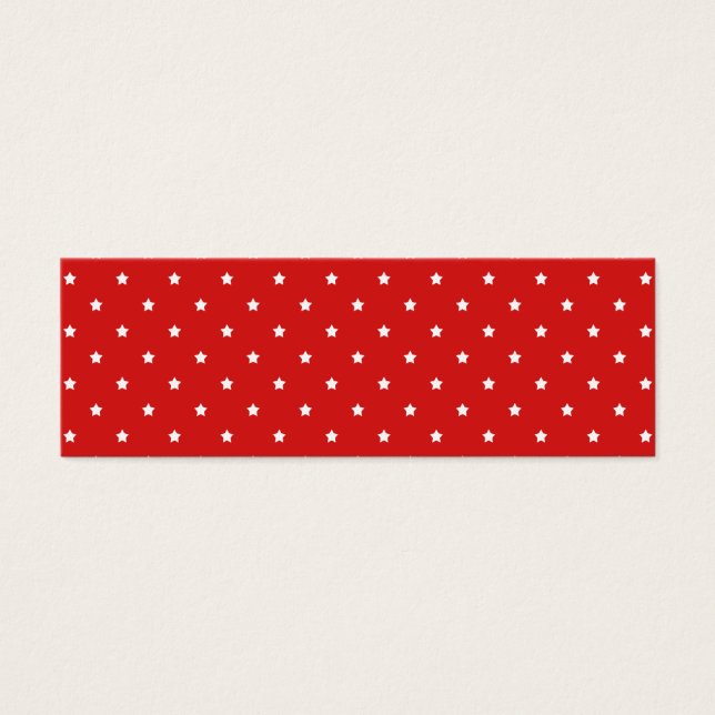 Cartes De Visite Motif étoiles rouges et blanches. (Devant)