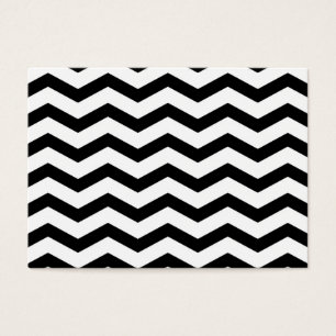Cartes De Visite Motif Faux Black White Foil Chevron Zig Zag