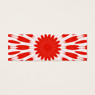 Cartes De Visite Motif floral rouge et blanc