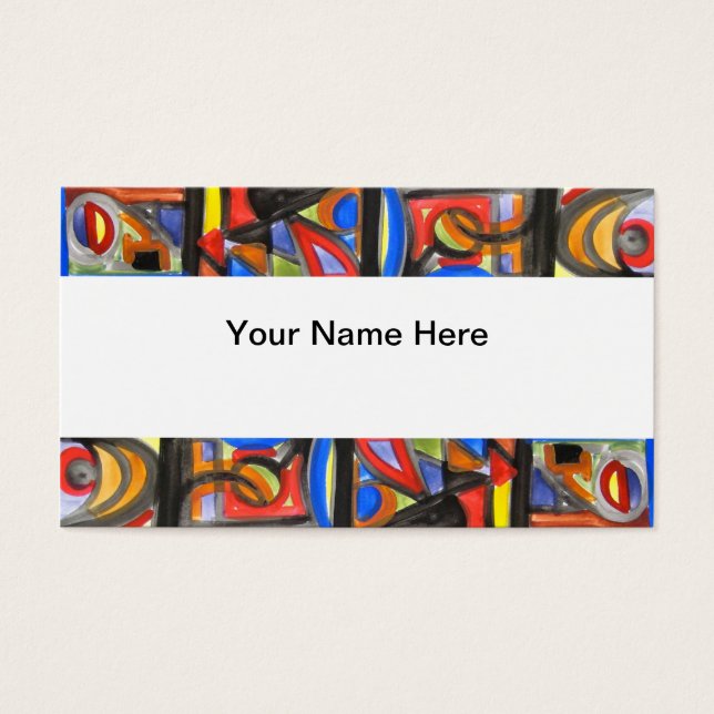 Cartes De Visite Motif géométrique Abstrait urbain (Devant)