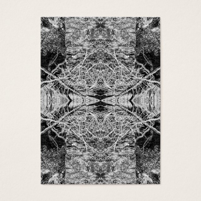 Cartes De Visite Motif gothique noir et blanc. (Devant)