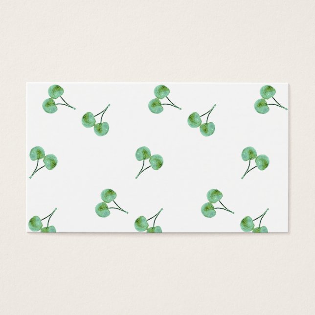 Cartes De Visite Motif Green Cherry (Devant)