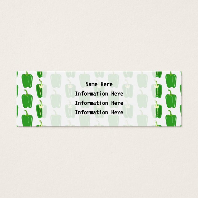 Cartes De Visite Motif Green Peppers. (Devant)