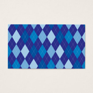 Cartes De Visite Motif Jacquard bleu