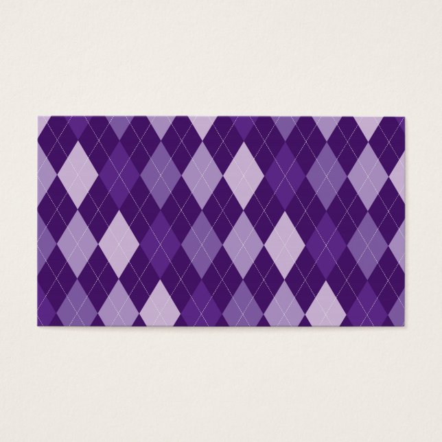 Cartes De Visite Motif Jacquard violet (Devant)