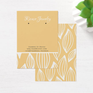 Cartes De Visite Motif jaune blanc à la feuille Arrière - plan