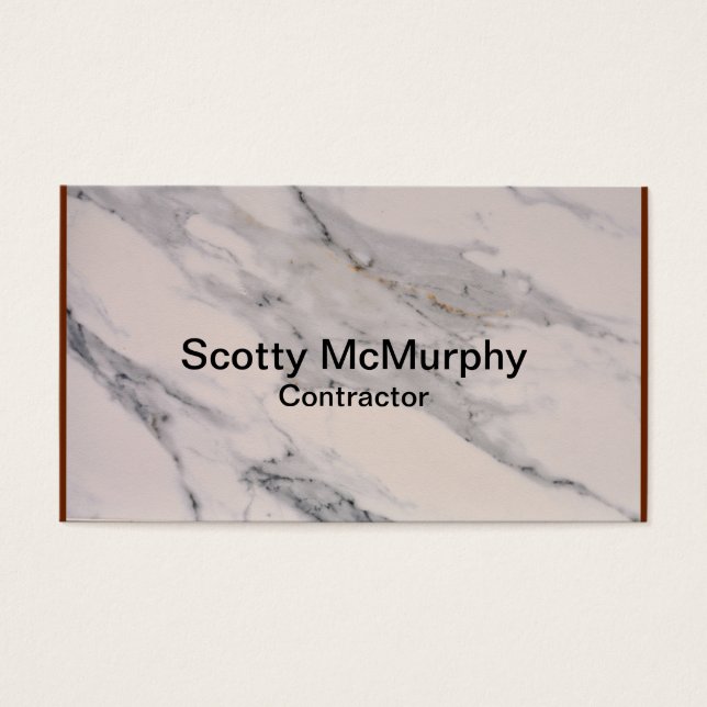 Cartes De Visite Motif moderne en marbre noir gris rose (Devant)