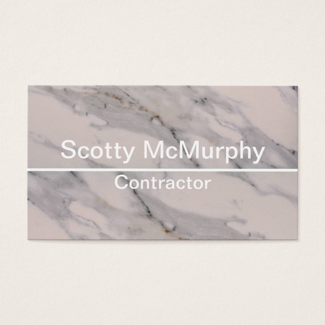 Cartes De Visite Motif moderne en marbre noir gris rose (Devant)