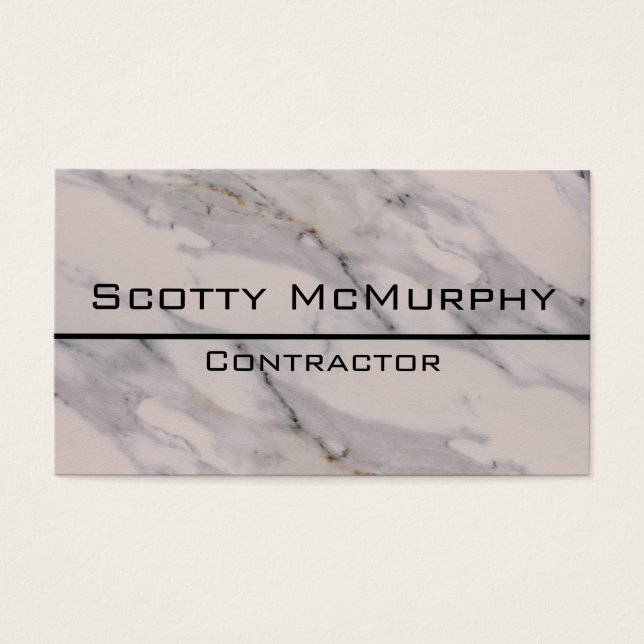 Cartes De Visite Motif moderne en marbre noir gris rose (Devant)