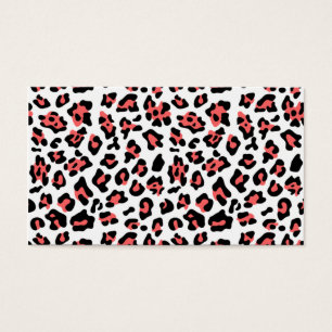 Cartes De Visite Motif noir de corail de poster de animal de