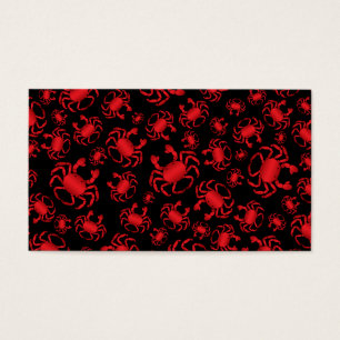 Cartes De Visite Motif noir de crabe