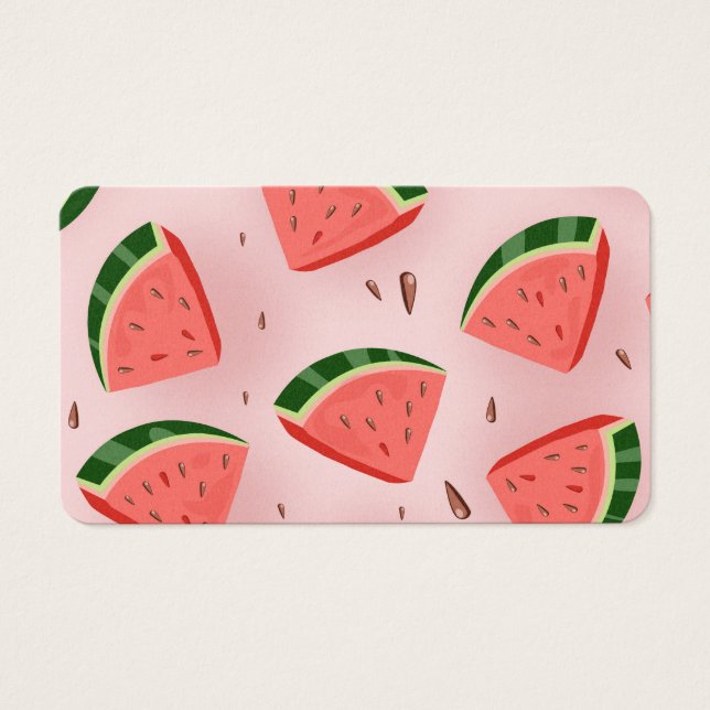 Cartes De Visite Motif Pastèque (Devant)