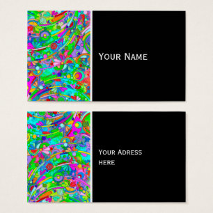 Cartes De Visite Motif Peint À La Main Et Numériquement Art 18