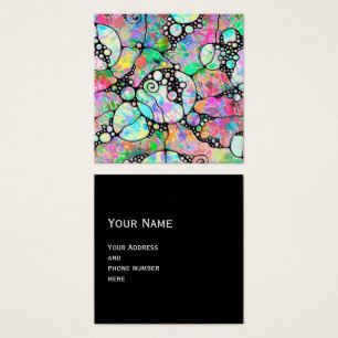 Cartes De Visite Motif Peint À La Main Et Numériquement Art 31