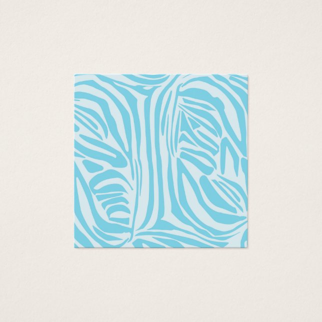 Cartes De Visite Motif Zèbre Bleu (Devant)