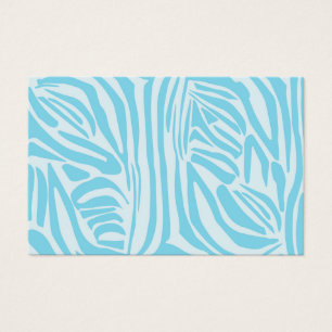 Cartes De Visite Motif Zèbre Bleu