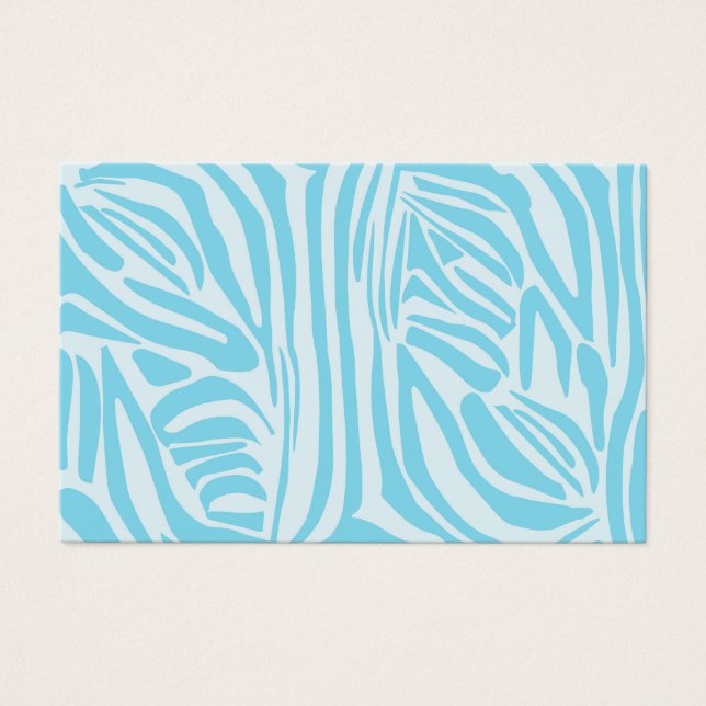Cartes De Visite Motif Zèbre Bleu (Devant)
