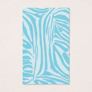 Cartes De Visite Motif Zèbre Bleu