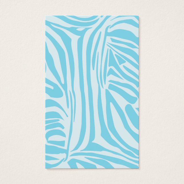 Cartes De Visite Motif Zèbre Bleu (Devant)