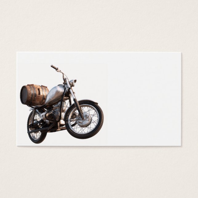 Cartes De Visite Moto avec un tonneau de vin (Devant)