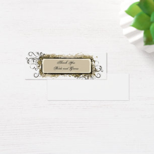 Cartes De Visite Mots clés Abstrait Mariage Merci Floral
