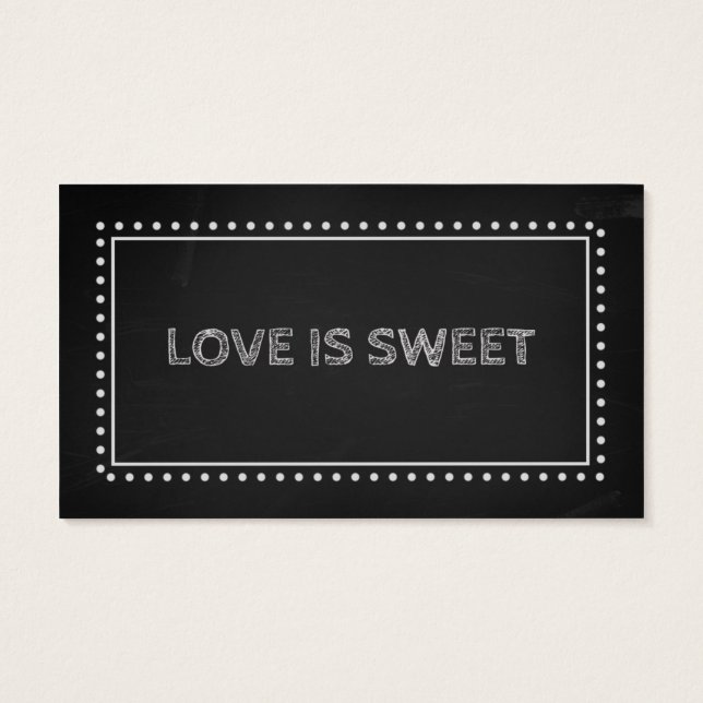 Cartes De Visite Mots clés de la recette Favor Wedboard (Dos)