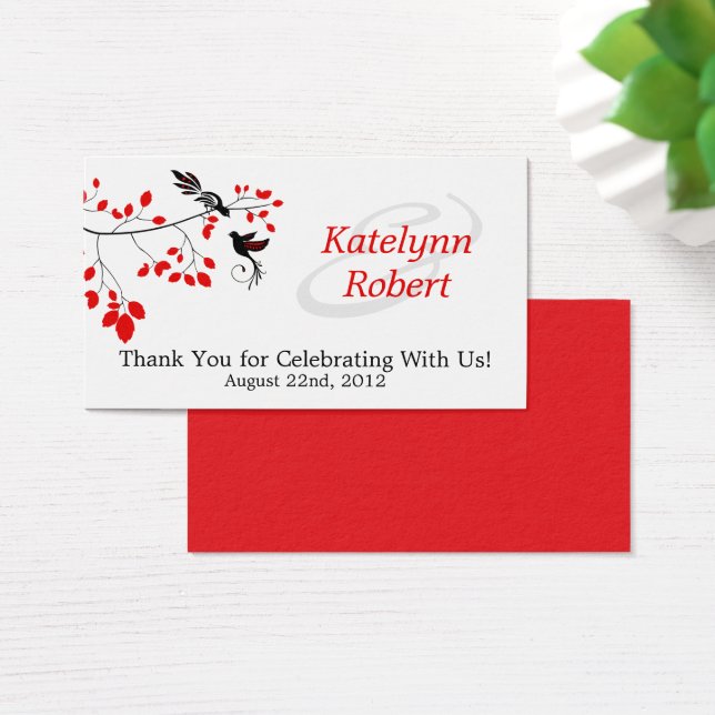 Cartes De Visite Mots clés Red Romance Wedding Favor (Bureau)