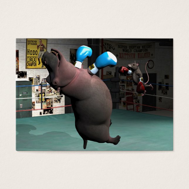 Cartes De Visite Mouse Beats Hippo KO (Devant)
