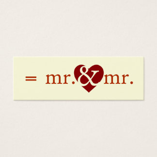 Cartes De Visite Mr & Mr Do the Math Tags