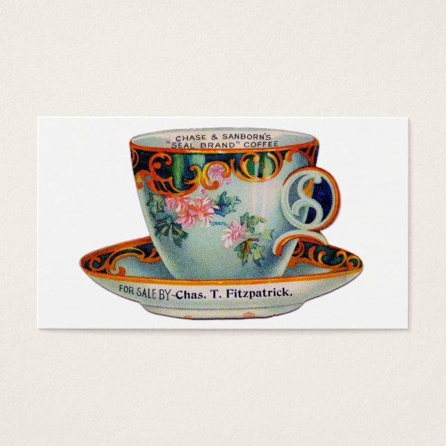 Cartes De Visite Mug café café café vintage (Devant)