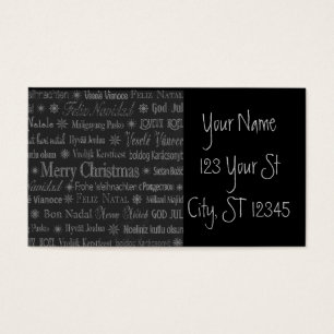 Cartes De Visite Multi-language Merry Christmas Thunder_Cove