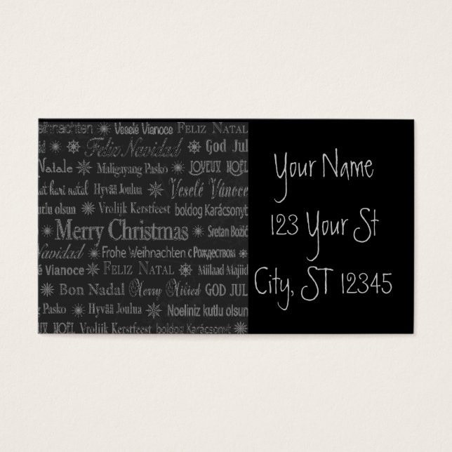 Cartes De Visite Multi-language Merry Christmas Thunder_Cove (Devant)