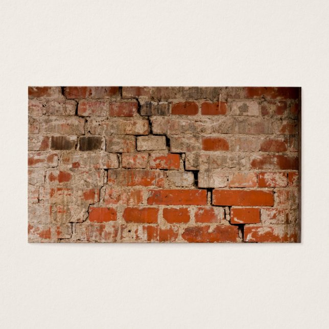 Cartes De Visite Mur en brique fissurée (Devant)