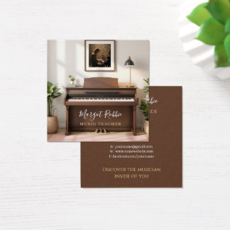 Cartes De Visite Music Teacher | Pianist Business Card