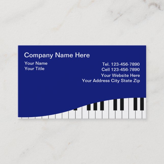 Cartes de visite musicales (Devant)