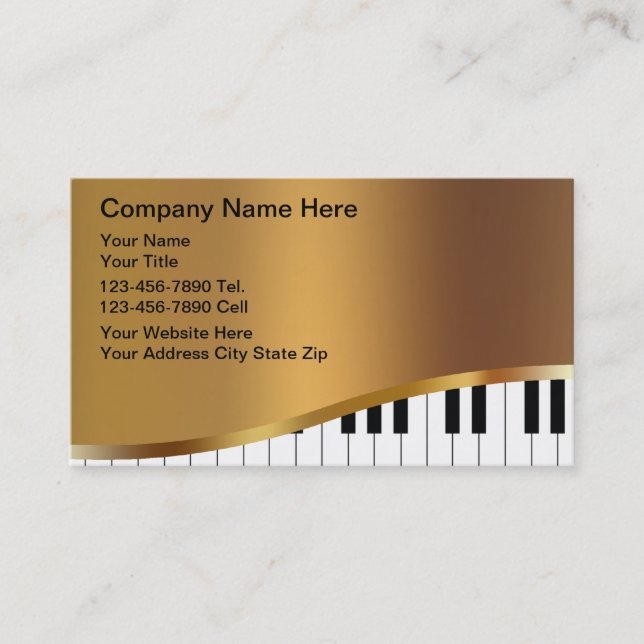 Cartes de visite musicales (Devant)