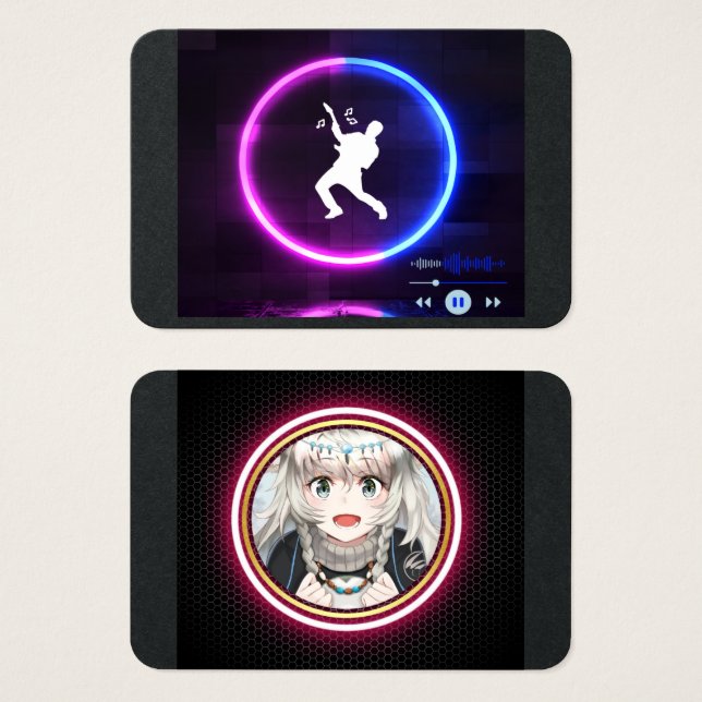 Cartes De Visite musique et logo animé (Devant & derrière)